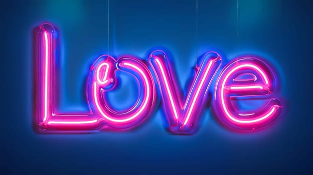 Love neon sign by sam mcdonald. Generative AI.