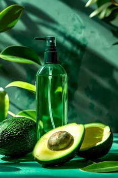 Avocado oil for skin. Generative AI.