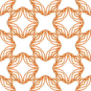 Textile ready sublime print, swimwear fabric, wallpaper, wrapping. Orange popular boho chic summer design. Exotic seamless pattern. Summer exotic seamless border.