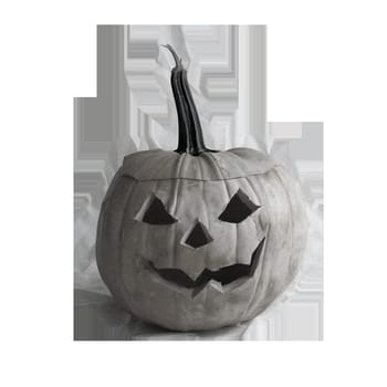 Monochrome vintage photo of halloween pumpkin cut out ai generated image