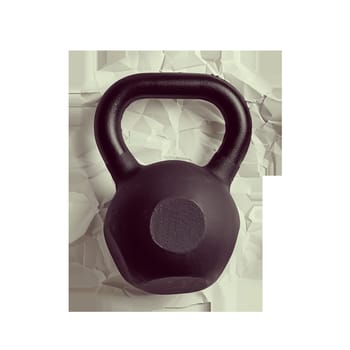 Fitness kettlebell cut out ai generated image