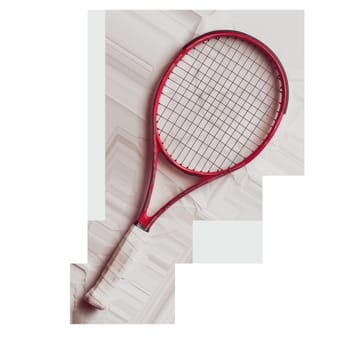 Tennis racket cut out ai generated image