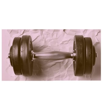 Gym dumbbell cut out ai generated image