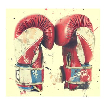 Boxing gloves cut out ai generated image