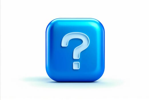 A blue square with a white question mark on it. The blue square is the main focus of the image. Generative AI