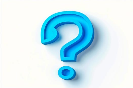 A blue question mark is shown on a white background. The question mark is a simple shape, but it conveys a sense of curiosity and uncertainty. Generative AI