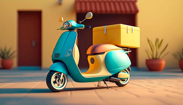motorcycle delivery service. Generative AI,