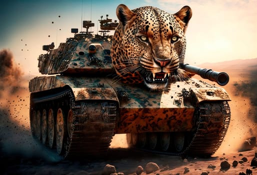 Tanks war transport military leopard. Generative AI,