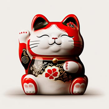 Cat maneki neku figurine. Generative AI,