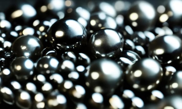 Natural black pearls. Generative AI. High quality photo