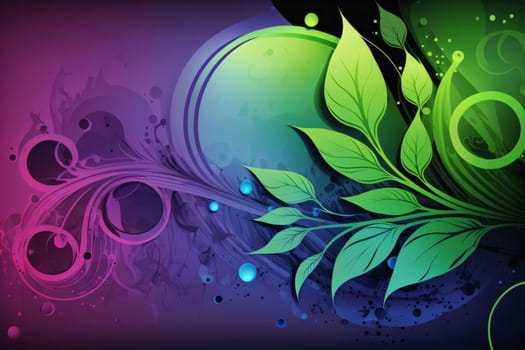 Banner: abstract floral background with space for your text, vector illustration.
