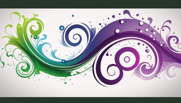 Banner: abstract background with swirls, element for design, vector illustration