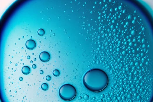 Banner: Water drops on blue background with copy space for your text or design