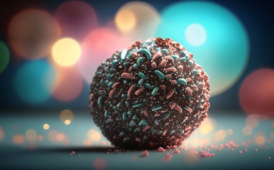 Banner: 3d rendering of a virus in front of bokeh background