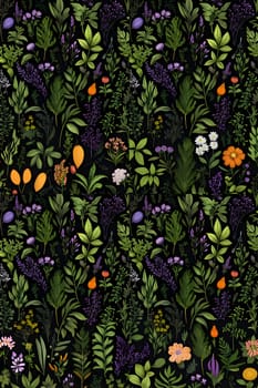 Patterns and banners backgrounds: Seamless pattern with wild flowers and plants. Vector illustration.