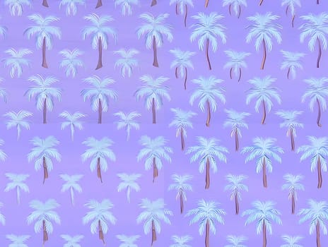 Patterns and banners backgrounds: Palm trees seamless pattern on purple background. Vector Illustration.