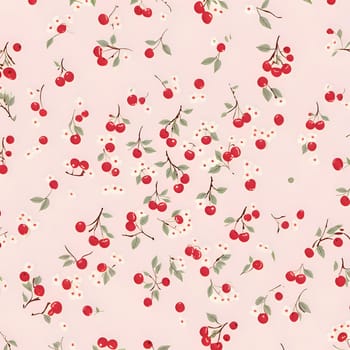 Patterns and banners backgrounds: Seamless pattern with cherries and berries. Vector illustration.