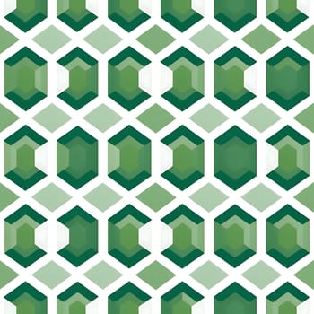 Patterns and banners backgrounds: Seamless pattern with green hexagons on white background. Vector illustration.