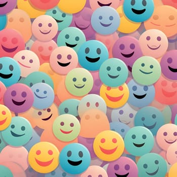 Patterns and banners backgrounds: Seamless background with smiling emoticons. Vector illustration for your design