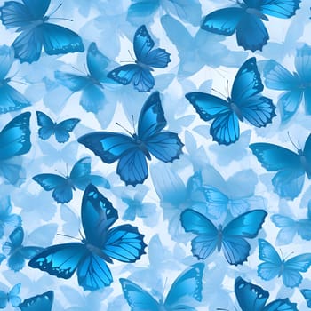 Patterns and banners backgrounds: Seamless background with blue butterflies. Vector illustration for your design