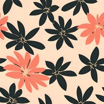 Patterns and banners backgrounds: Seamless pattern with flowers in retro style. Vector illustration.