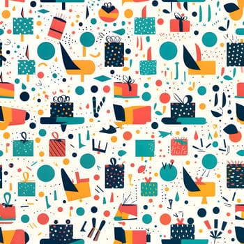 Patterns and banners backgrounds: Seamless pattern with gift boxes. Vector illustration in flat style.