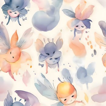 Patterns and banners backgrounds: Seamless pattern with cute watercolor butterflies. Vector illustration.