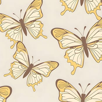 Patterns and banners backgrounds: Seamless pattern with butterflies. Vector illustration in vintage style.