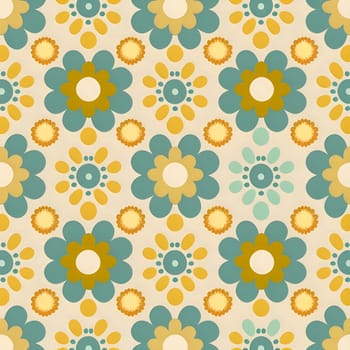 Patterns and banners backgrounds: Seamless pattern with decorative flowers in pastel colors. Vector illustration.