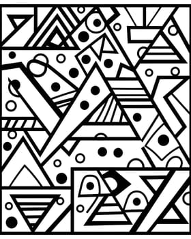 Patterns and banners backgrounds: Black and white ethnic seamless pattern. Abstract geometric background. Vector illustration.