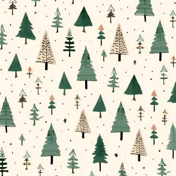 Patterns and banners backgrounds: Seamless pattern with Christmas trees. Hand drawn vector illustration.