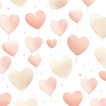 Patterns and banners backgrounds: Seamless pattern with hand drawn watercolor hearts. Vector illustration.