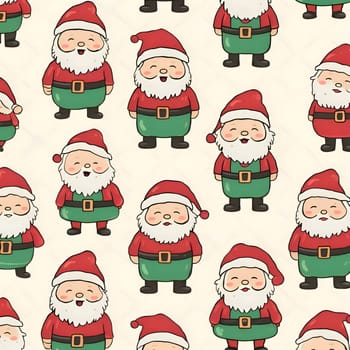 Patterns and banners backgrounds: Seamless pattern with Santa Claus. Hand drawn vector illustration.