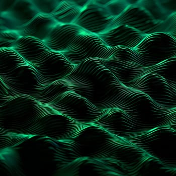 Patterns and banners backgrounds: Abstract background with green waves. 3d rendering, 3d illustration.