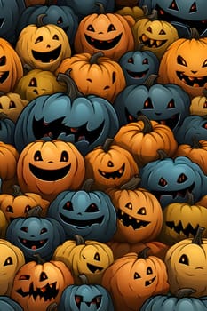 Patterns and banners backgrounds: Halloween background with pumpkins. Vector illustration for your design.