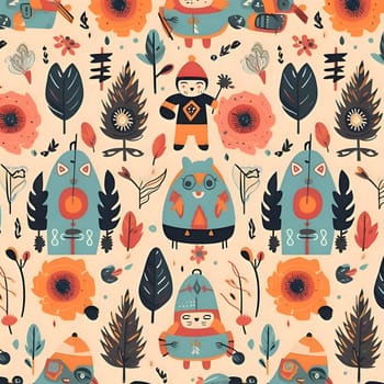 Patterns and banners backgrounds: Seamless pattern with cute cartoon owls. Vector illustration.