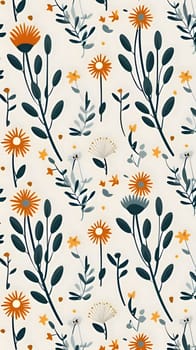 Patterns and banners backgrounds: Seamless floral pattern with flowers and leaves. Vector illustration.