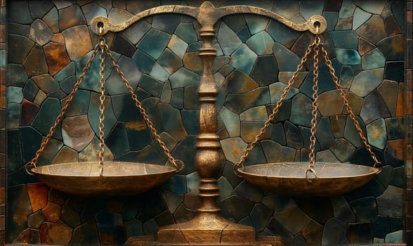 Libra on abstract vintage background, space for text. Selective focus..Selective focus