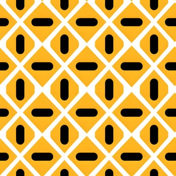 Patterns and banners backgrounds: Seamless pattern with black and yellow geometric shapes. Vector illustration.