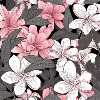 Patterns and banners backgrounds: Seamless pattern with frangipani flowers. Vector illustration.