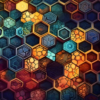 Patterns and banners backgrounds: Seamless background pattern. Abstract geometric pattern of hexagons.