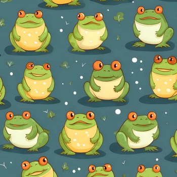Patterns and banners backgrounds: Seamless pattern with cute cartoon frogs. Vector illustration for your design