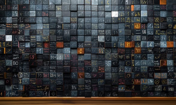 Abstract background in color with numbers. Selective focus.
