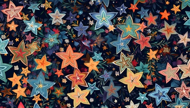 Patterns and banners backgrounds: Seamless background pattern with watercolor stars. Vector illustration.