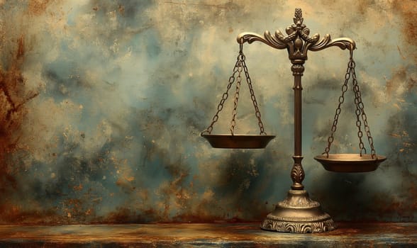 Libra on abstract vintage background, space for text. Selective focus..Selective focus