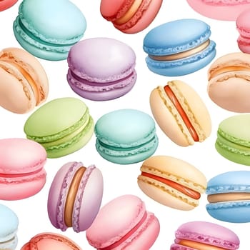 Patterns and banners backgrounds: Seamless pattern with colorful macaroons. Vector illustration.