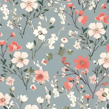 Patterns and banners backgrounds: Seamless floral pattern with hand drawn flowers. Vector illustration.