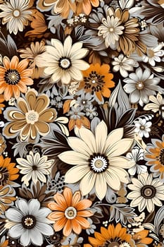 Patterns and banners backgrounds: Seamless pattern with flowers. Vector illustration. Floral background.