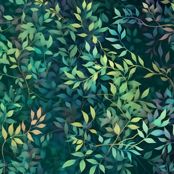 Patterns and banners backgrounds: Seamless pattern with green leaves. Vector illustration for your design