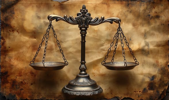 Libra on abstract vintage background, space for text. Selective focus..Selective focus
